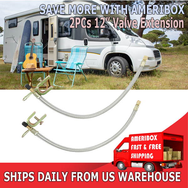 2pcs Valve Stem Flexible Extension Dually Tire Valve Stem Extenders