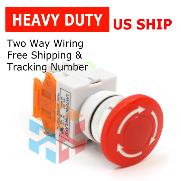 Business & Industrial New Emergency Stop Switch Push Button Mushroom