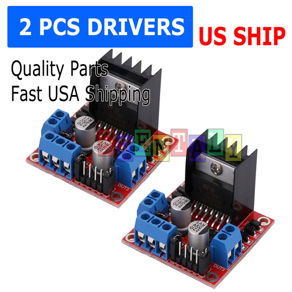 Ivolador 2PCS L298N Motor Drive Controller Board DC Dual HBridge Robot