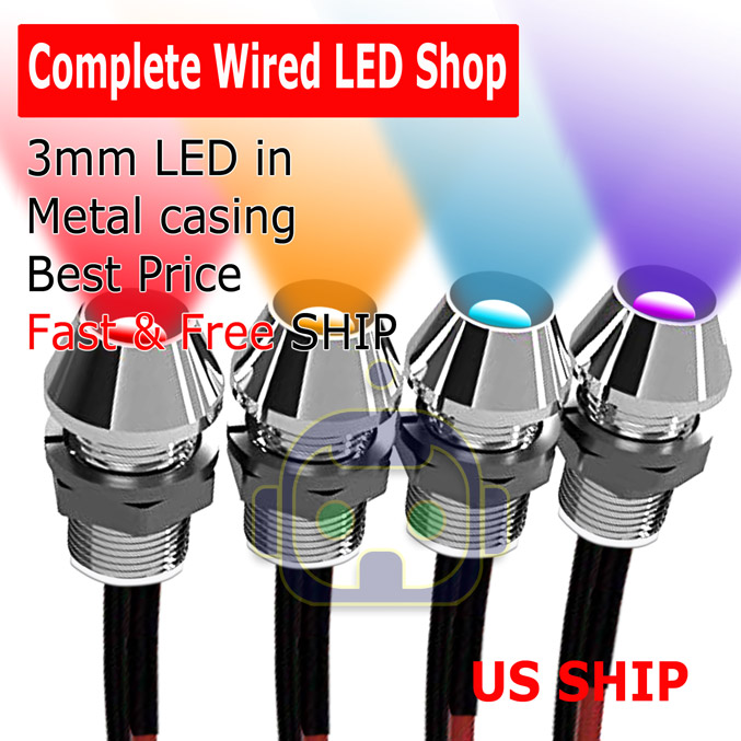 9V ~ 12V 20 x Pre-Wired White LED 5mm Diffused 1st CLASS POST