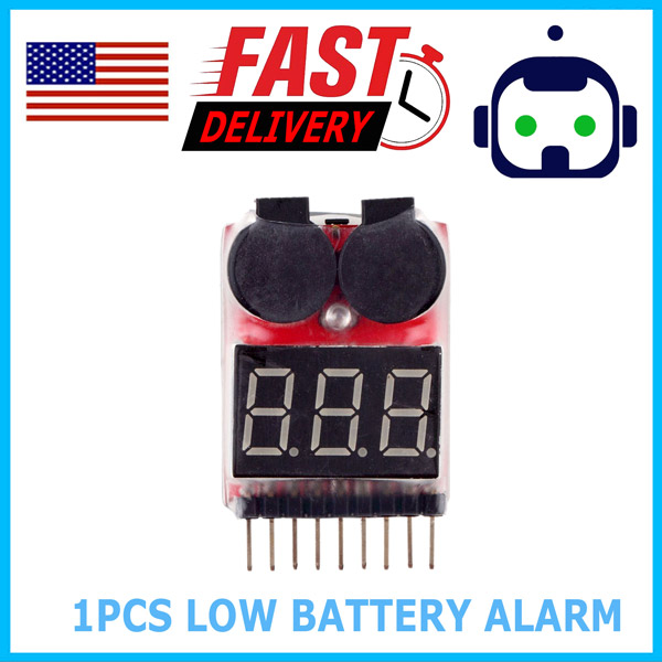 LiPo Battery Checker RC 1-8S Battery Tester Monitor Low Voltage Buzzer Alarm