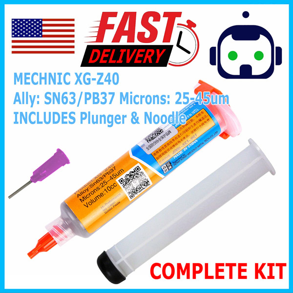 MECHANIC XG-Z40 10cc Syringe Solder Paste Flux Sn63/Pb37 25-45um