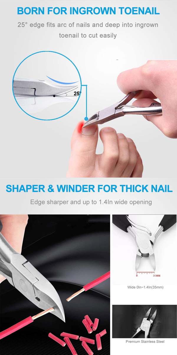 thumbnail image 2 of INSTUMAX Heavy Duty Toenail Clippers For Thick Ingrown Nails - Precision Steel Scissors 2 of 3