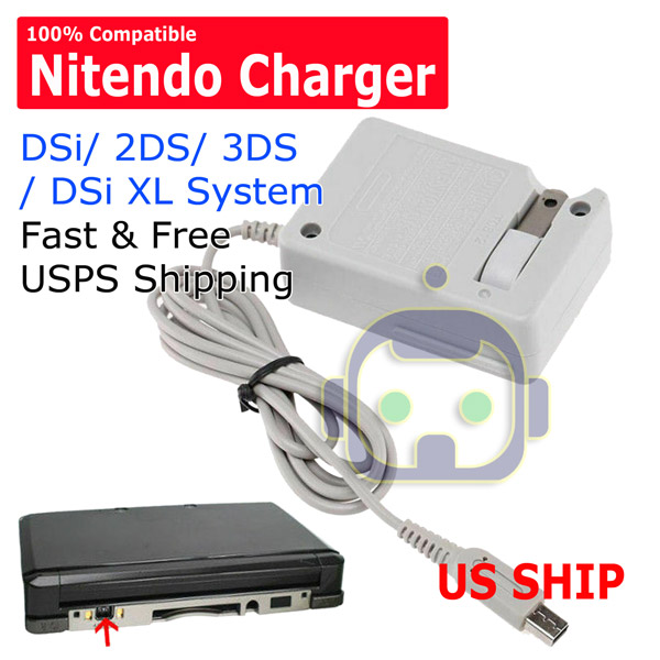 New AC Home Wall Charger for Nintendo 3DS, DSi, 2DS, 3DS XL or DSi XL