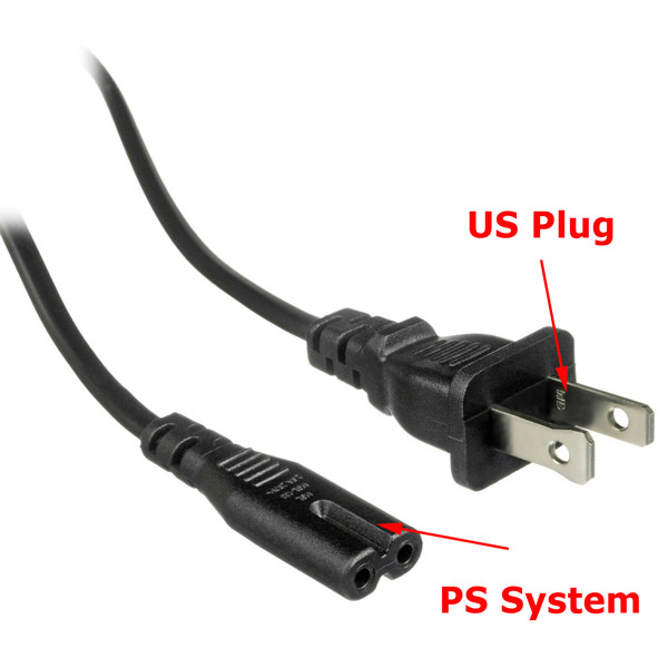PS4 AC Power Cord Cable For Original Playstation PS2 PS3 PS4 Slim