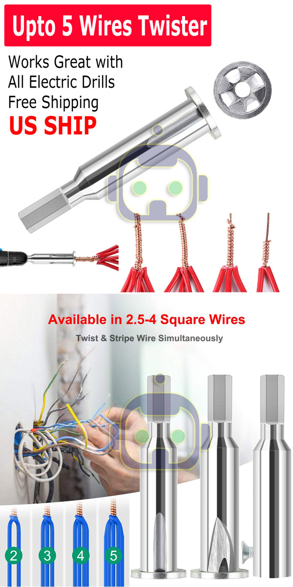 Wire Twist Tool, Cable Connection Wire Twister Electric Cable Quick  Stripping and Twist Cable Round Terminals : : Tools & Home  Improvement